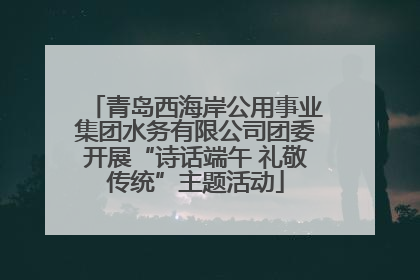 青岛西海岸公用事业集团水务有限公司团委开展“诗话端午 礼敬传统”主题活动