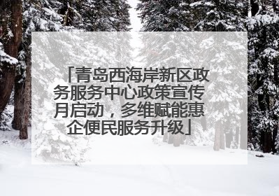 青岛西海岸新区政务服务中心政策宣传月启动，多维赋能惠企便民服务升级
