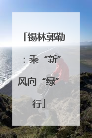 锡林郭勒：乘“新”风向“绿”行