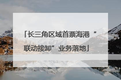 长三角区域首票海港“联动接卸”业务落地