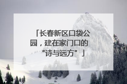 长春新区口袋公园，建在家门口的“诗与远方”