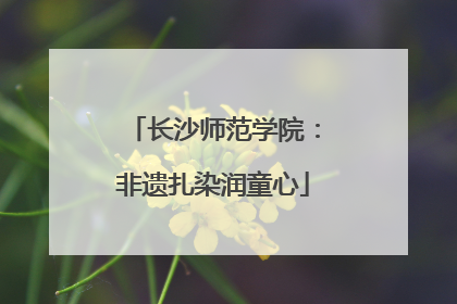 长沙师范学院：非遗扎染润童心
