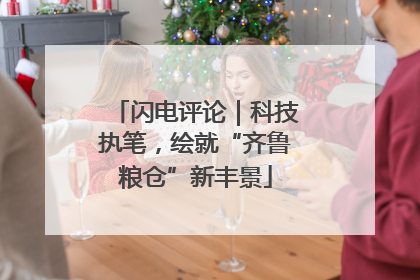 闪电评论｜科技执笔，绘就“齐鲁粮仓”新丰景