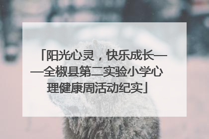 阳光心灵，快乐成长——全椒县第二实验小学心理健康周活动纪实