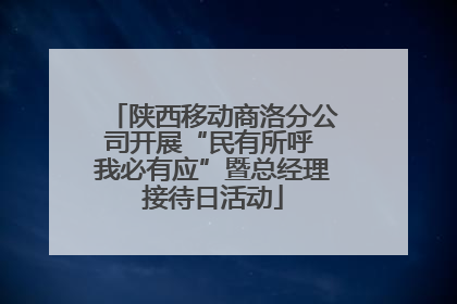 陕西移动商洛分公司开展“民有所呼 我必有应”暨总经理接待日活动