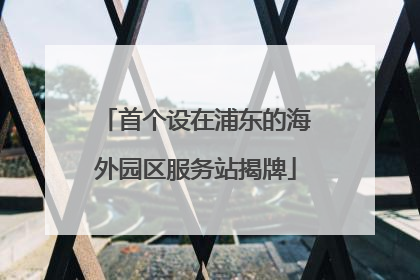 首个设在浦东的海外园区服务站揭牌