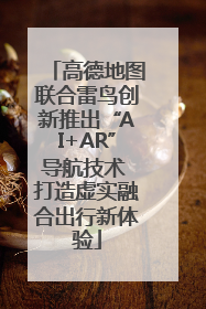 高德地图联合雷鸟创新推出“AI+AR”导航技术 打造虚实融合出行新体验