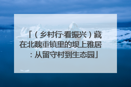 （乡村行·看振兴）藏在北魏重镇里的坝上雅居：从留守村到生态园