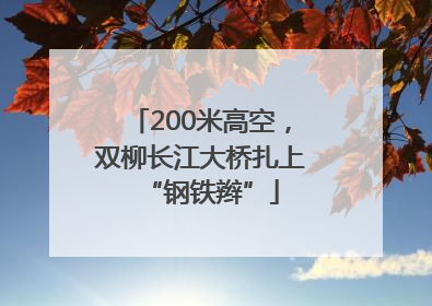 200米高空，双柳长江大桥扎上“钢铁辫”