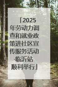 2025年劳动力调查和就业政策进社区宣传服务活动·临沂站 顺利举行