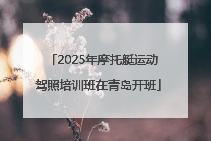 2025年摩托艇运动驾照培训班在青岛开班
