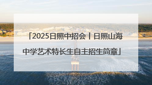 2025日照中招会丨日照山海中学艺术特长生自主招生简章