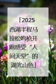 2025西湖半程马拉松鸣枪开跑感受“人间天堂”的湖光山色