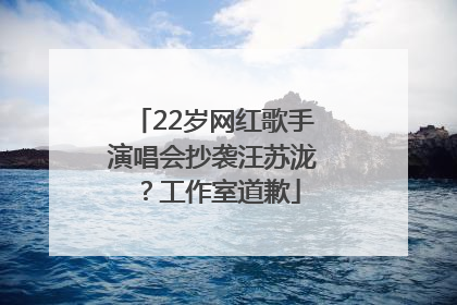 22岁网红歌手演唱会抄袭汪苏泷？工作室道歉