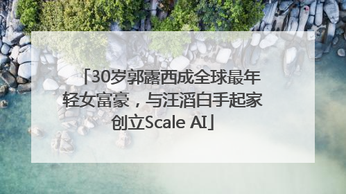 30岁郭露西成全球最年轻女富豪，与汪滔白手起家创立Scale AI