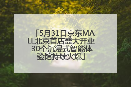 5月31日京东MALL北京首店盛大开业 30个沉浸式智能体验馆持续火爆