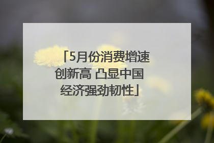 5月份消费增速创新高 凸显中国经济强劲韧性
